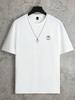 Claim Dot Unisex's Summer Letter Print Round Neck Short Sleeve Casual T-Shirt