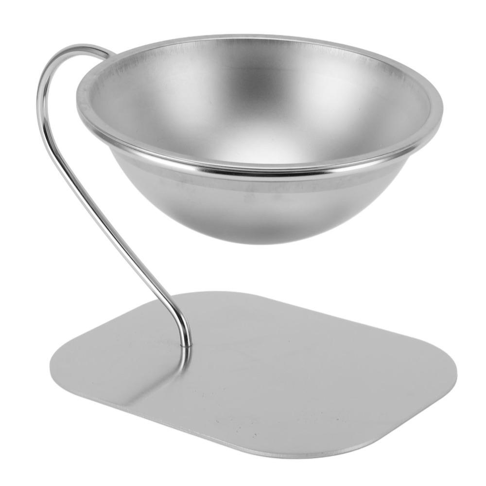 15 Degree Inclined Raised Cat Bowls Stainless Steel Large Capacity Cat Bowls Pet Feeding