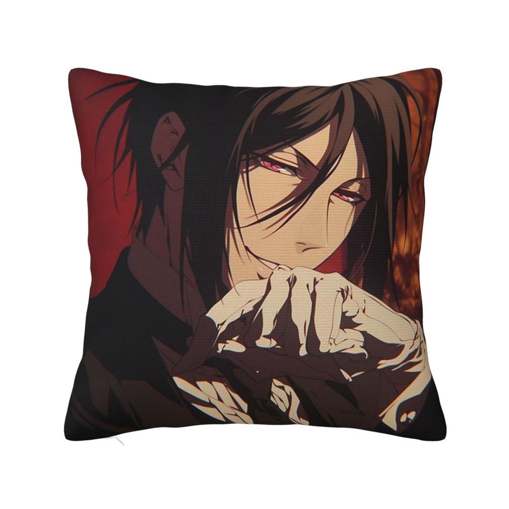 Anime Black Butler Square Pillowcase Cushion Cover Pillow Case Throw Pillow Cover for Home Sofa Living Room