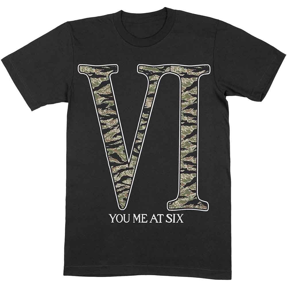 You Me At Six Camo VI T-Shirt Black New XL