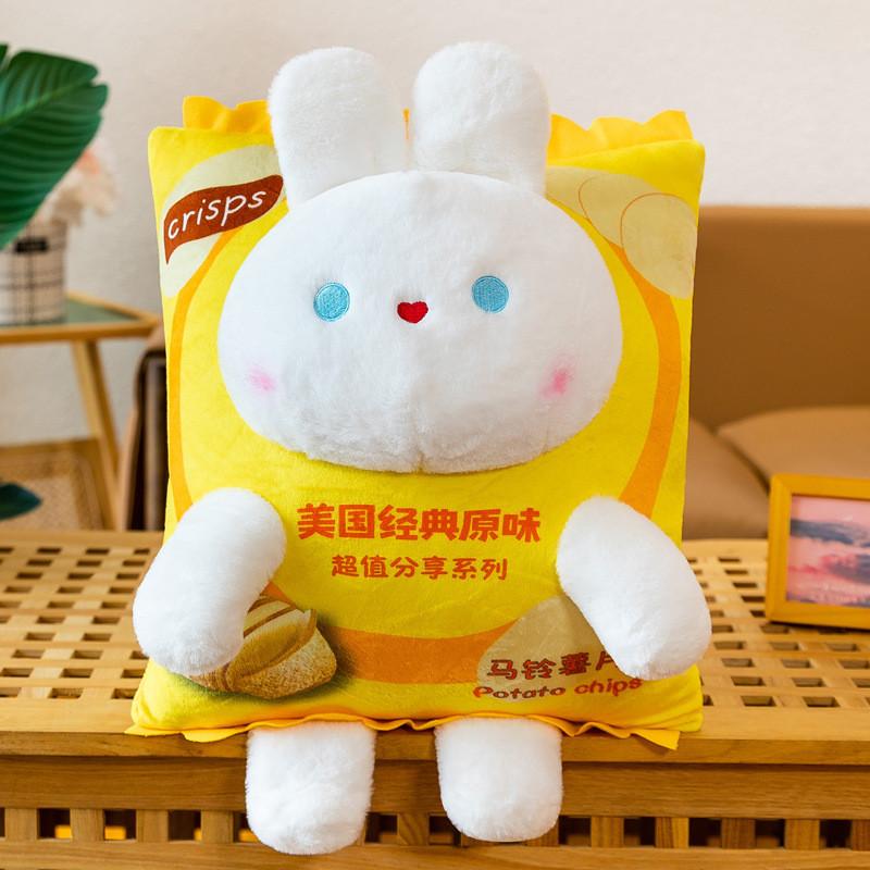Plush Bunny Snack Toy With Pp Cotton Filling For Kids And Collectors