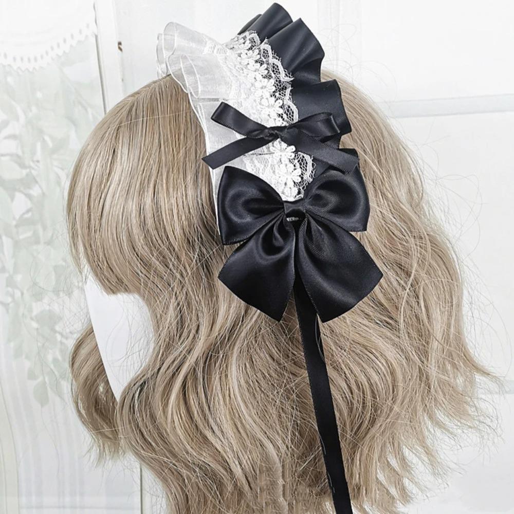 Multi-colored Lace Headwear Bow Lolita Headband Lovely Cosplay Hair Hoop  Anime Convention
