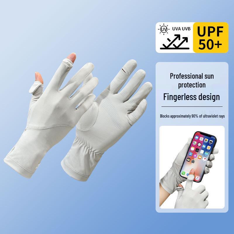 

Рукавички з крижаного шовку із захистом від УФ-променів - Жіночі літні для водіння та їзди на велосипеді