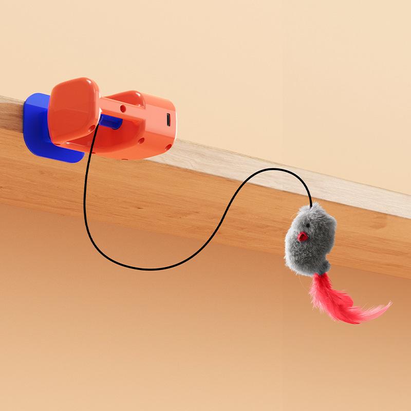 Electric Interactive Cat Teasing Ball and Stick Kitten Toy