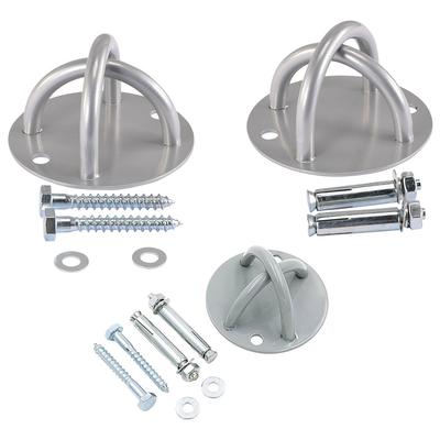 2-hole Wall Mount Bracket For Suspension Straps Ceiling Anchor Mount With 2 Self-tapping Screws / 2 Expansion Screws