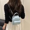Premium Sense Rhombus Portable Backpack Bag Women's New Fashionable Versatile Solid Color Portable Shoulder Backpack