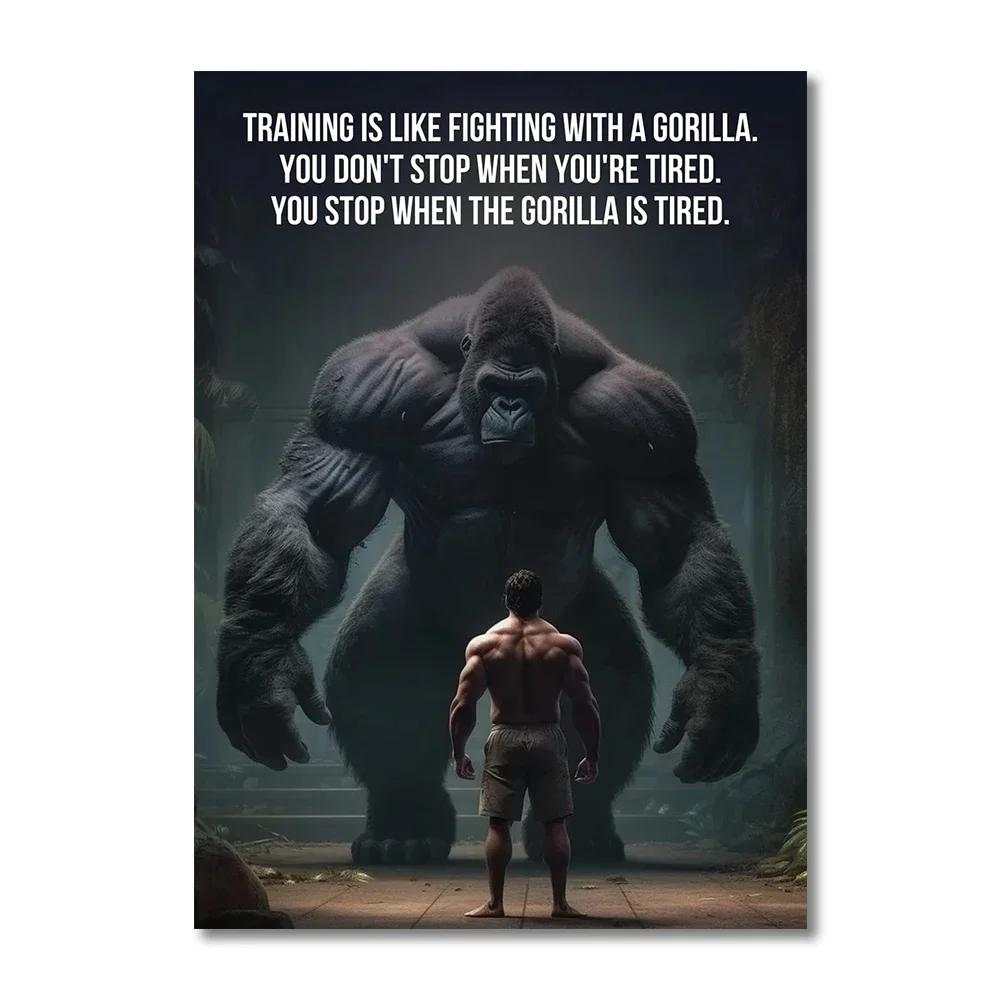 

Мотивационный плакат с животными Орел Тигр Лев Настенное искусство Холст Картина Девиз Изображение для гостиной Домашнее украшение 8X12inch 20x30cm