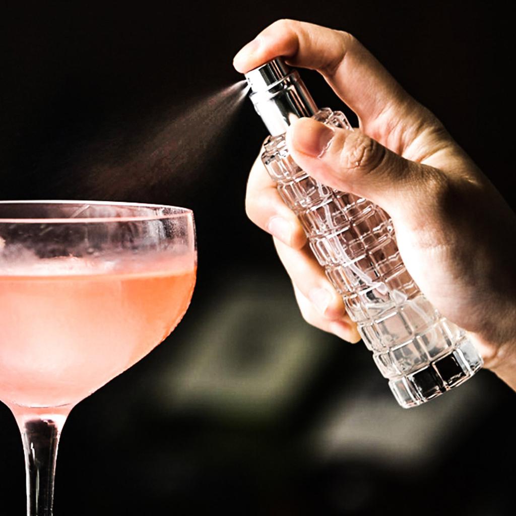 2pcs Refillable Cocktail Atomizer And Olive Oil Sprayer Bottle 30ml Crystal Glass Bottle Perfect For Home Bar Use