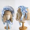 Original Light Blue Lolita Velvet Cake Hair Accessories Gorgeous Top Hat Lace Headband Hair Accessories for Women