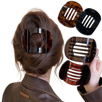 New Korean Style French Flat Hair Clip Claws Hair Accessories Women's Spring Clip Leopard Hair Clip Top Simple Headpiece