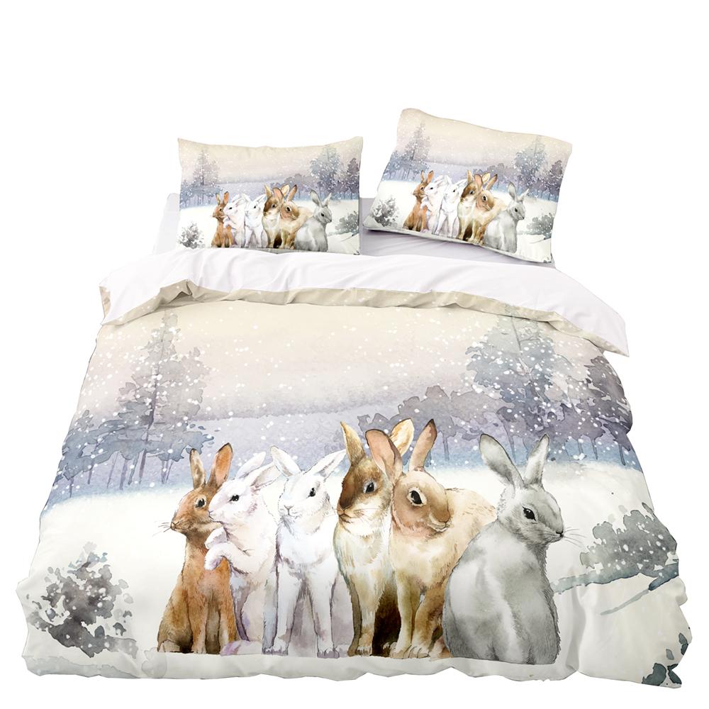 Comforter Animal Elephant Cartoon Kids Queen King Twin Size Bedding Set Wildlife Comforter 2/3Pcs Polyester