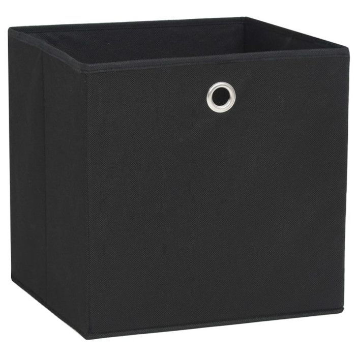 Boîte de rangement - vidaXL - 10 pcs - Tissu non-tissé - 32x32x32 cm - Noir