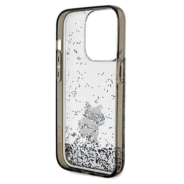 Karl Lagerfeld Klhcp14Llkcnsk Iphone 14 Pro 6.1 Transparent Hardcase Liquid Glitter Choupette