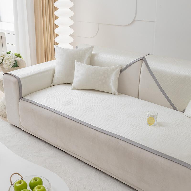 Sofa Cushion Summer Ice Silk Summer Mat Non-Slip Seat Cushions Nordic Simple Summer Sofa Cover Cover Cloth