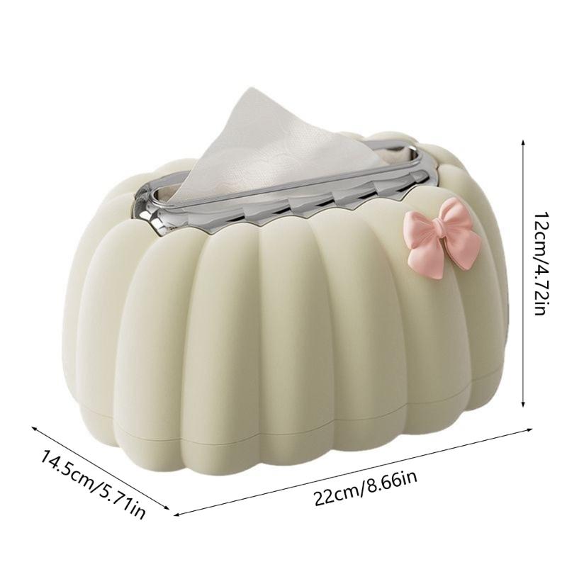Decorative Pumpkin Shaped Tissue Dispenser Easy Clean Plastic Household Essential for Living Room