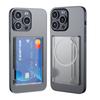 Magnetic Clear Wallet Plastic Strong Adsorption Card Holder Portable Card Slots Cover for iPhone 16 15 Pro Max 14 13 12 for Men