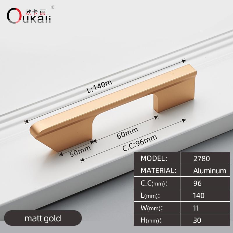 High Quality Luxury Hardware Cabinet Furniture Kitchen Drawer Dresser Pull Aluminium Profile Wardrobe Long Room Handles