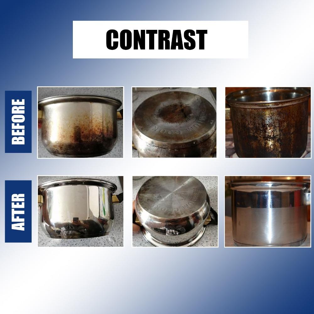 All-purpose Stainless Steel Cleaning Cream with Sponge Pot Black Scale Cleaner  Range Hood