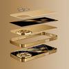 Golden Lion Shield Glass Phone Case Suitable for iPhone 17 16 15 14 13 12 11 Pro Max Plus Anti Drop and Anti Shock Back Cover