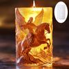Bougie parfumée cylindrique Cheval Jésus Moule en silicone Ailes Cheval Jésus Galopant Moules Jésus Ange Résine Plâtre Moule