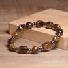 Tiger's Eye Hematite Beaded Bracelet – Grounding Healing Jewelry, Minimalist Protection Gift for Men Women