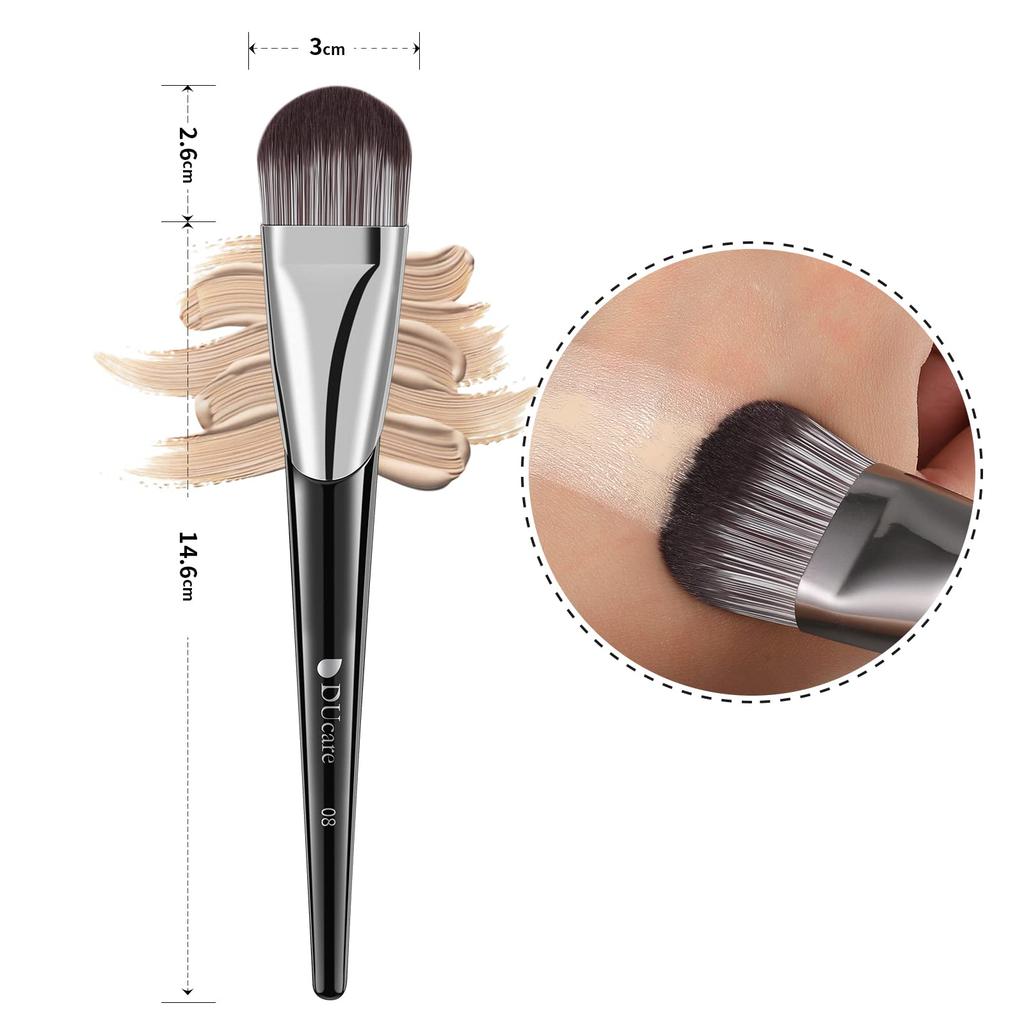 DUcare Popular Foundation Round Flat Ideal for Liquid Concealer Makeup Gentle On Made with for Base Makeup Brush, Type, Foundation, Brush, Brush,