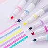 6Pcs Highlighter Pen Erasable Double-Ended Fluorescent Marker Pen Quick-Dry Non-Smudge Ink Pen for Notes And Study Revision Eye Protection
