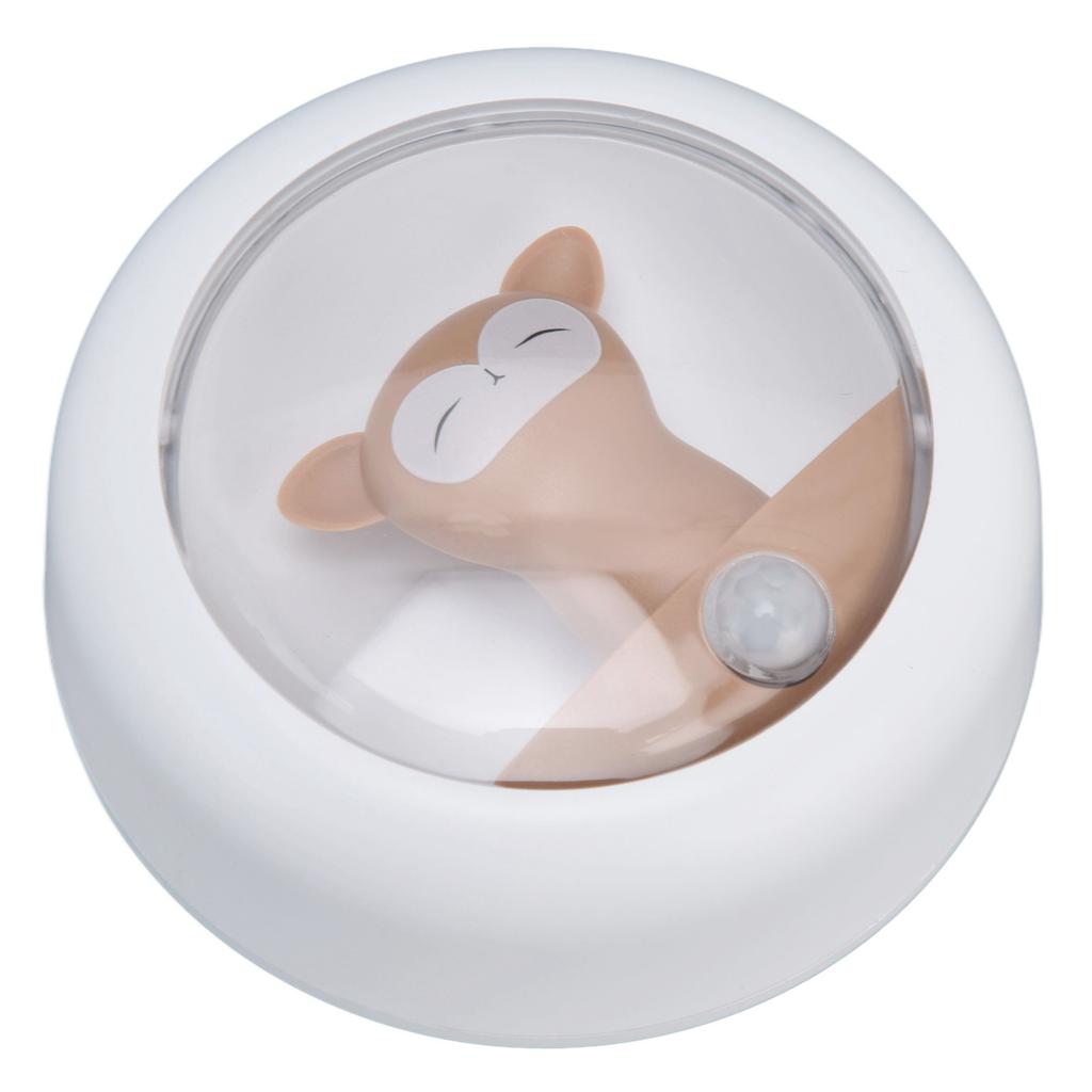 Motion Sensor Night Light USB Charging Lovely Cartoon Smart Induction Lamp for Bedroom WardrobeMonkey