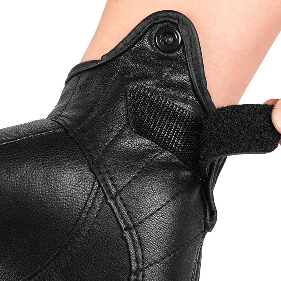 Motorcycle gloves, genuine leather, men's and women's riding motorcycles, tactical warmth, sheepskin touch screen, off-road prot