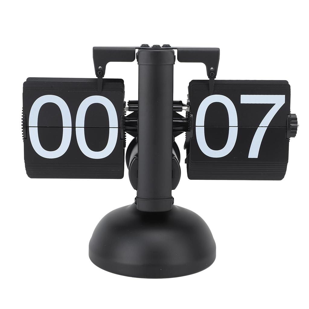 Retro Large Number 24-Hour Flip Desk Clock, Stainless Steel Table Clock, Easy To Read, Best Retro Birthday or Christmas Gift, Perfect for Living Room,