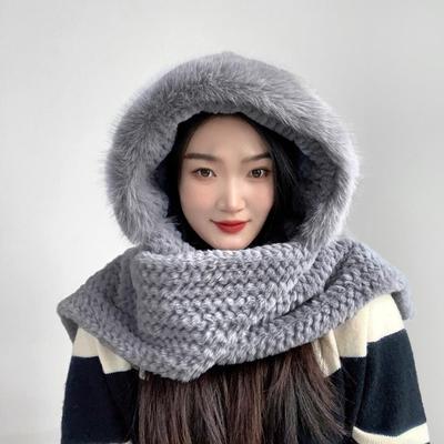 Cozy Date Hood Muffler (Gray)