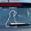 Smiling Puppy Car Window Sticker Removable Decal Personalizes Pet Car Accessories for Vehicles Glass Surfaces Gifts