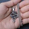 Hip-Hop Zodiac Year of the Snake Pendant: Cobra King Necklace for Men & Women - Stainless Steel Animal Jewelry