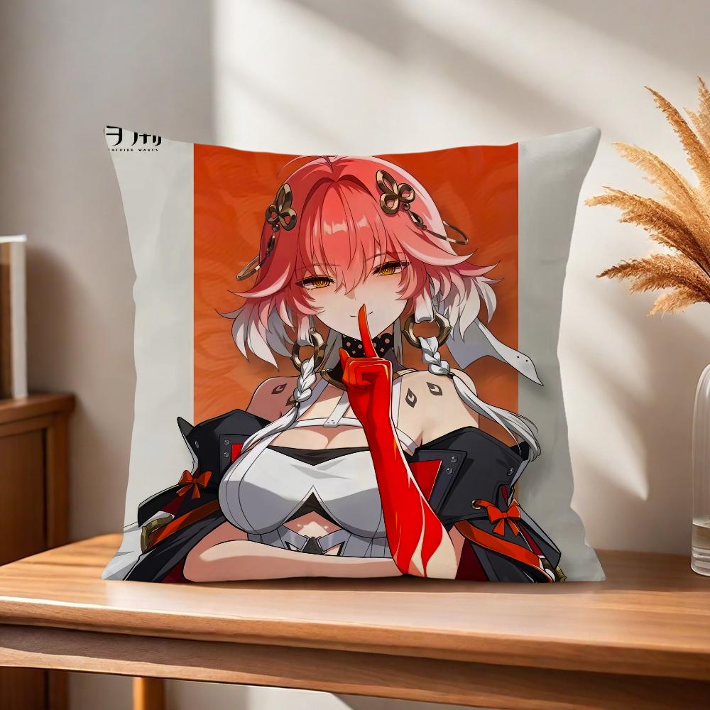 Wuthering Comfortable soft Pillow Case camellya Changli for Sofa Living Room Home Waves office Decor Cantarella and Protective C