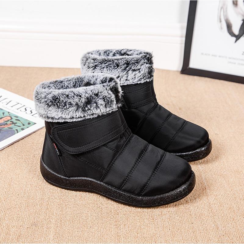 Warm Women's Snow Boots with Velcro Closure Waterproof Oversized Women's Boots Casual Women's Footwear