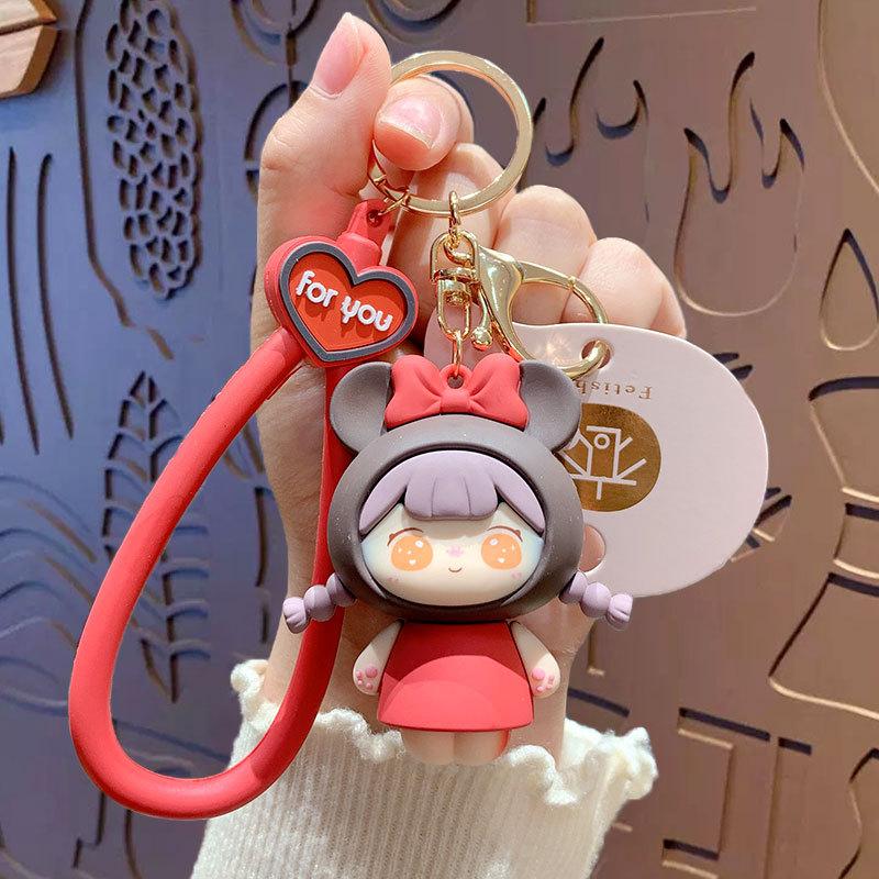 Nini Paradise Keychain Exquisite And Cute Couple Schoolbag Pendant Car Key Chain Small Gift