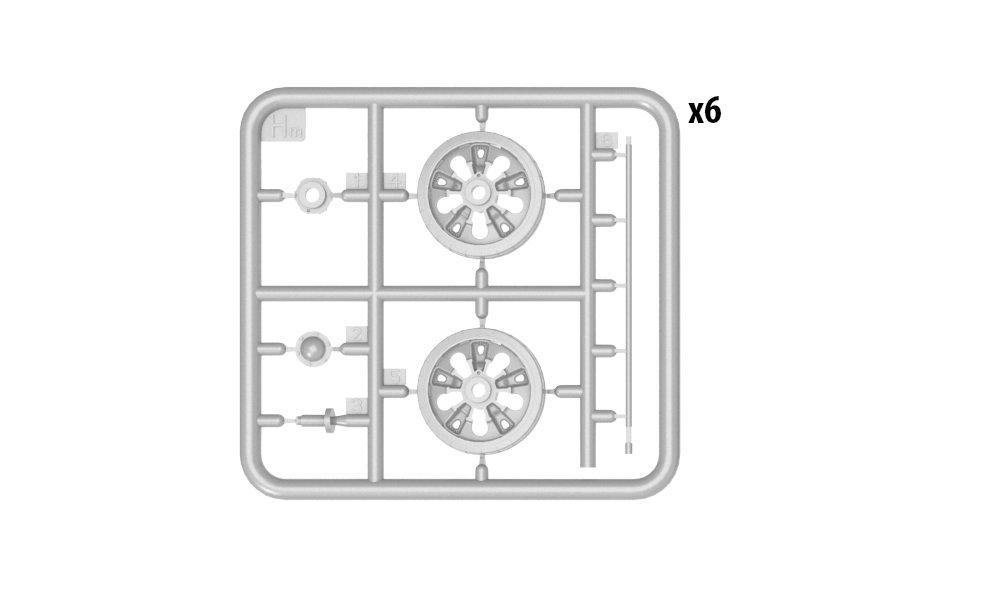Miniart Wheel Plastic Model MA37060 1/35 T-62 Set, Parts,