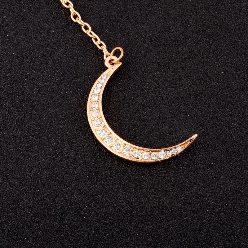 Fashion Sun The And The Moon Chain Long Earrings Rhinestone Exquisite Jewelry Valentines Gift Day