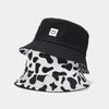 Unisex Cotton Cow Pattern Print Sun Hat With Sunshade And Antiinsect Function For Beach And Outdoor Activities