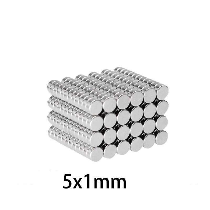 20/50/100pcs 5x1mm Tiny Magnets, Ultra-Thin Small Round Disc Magnets for DIY Crafts, Precision Models, Repairing Glasses