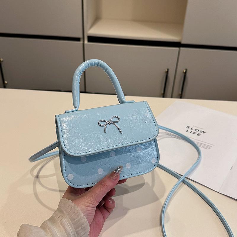 INS Style Women Bowknot Handbag 2026 New Korean Fashi Shoulder Crossbody Bag небесно-голубой