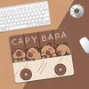 Cute Capybara Cartoon Mouse Pad Non-Slip Office Desk Decoration Mousepad Anime Desk Pad Keyboard Pad Kawaii Desk Accessories