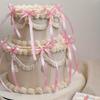 Pink Red Bow Ribbon Cake Decoration Desserts Home Decor Birthday Party Decor Kids Valentine’s Day Romantic Evening Events Decor