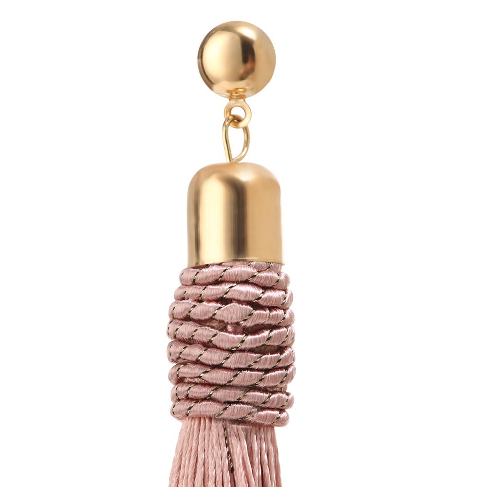 Cercei statement etnici vintage din mătase, cercei boemieni lungi cu ciucuri