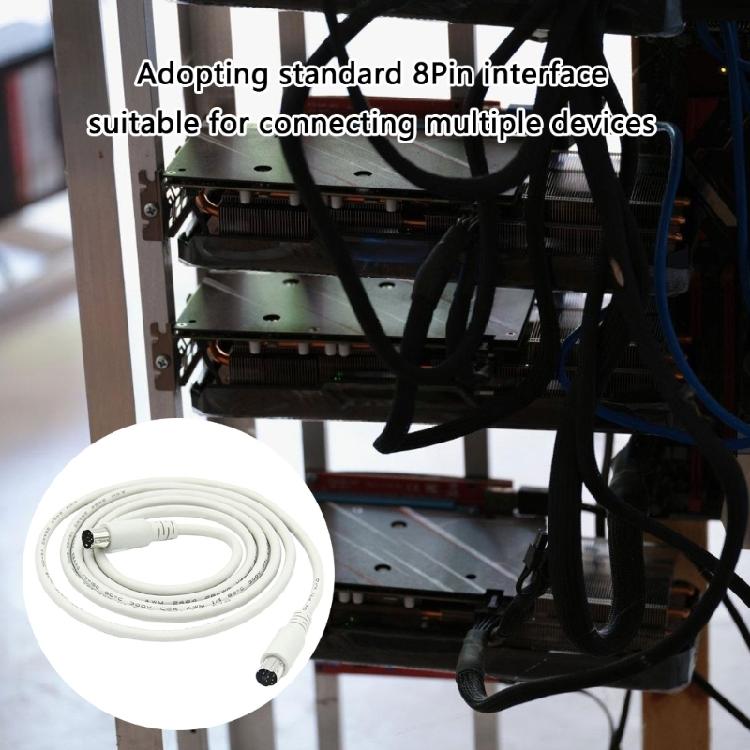 Reliable 8Pin DIN Male Cable 8PIN Extension Cable for Stable and Audios Connection Professional Audios Cable 59.06inch