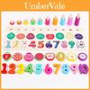 Wooden 3d Puzzle Board With Fruit Shapes For Kids Learning And Number Matching