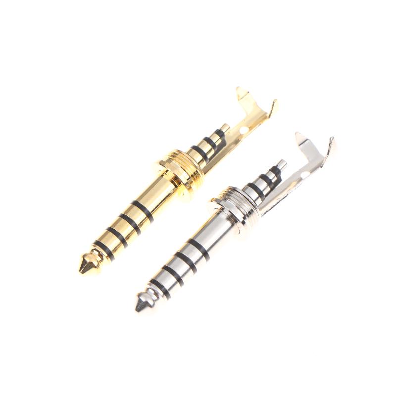 HIFI 4.4MM 5Pole Balanced Audio Plug Copper Rhodium Plated with Clip for Custom Studio Headphones