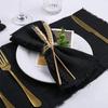 12pcs 40x40cm Dark Green Gauze Napkins 100% Soft Cotton Fabric Serviette Table Set Kitchen Tea Towels For Wedding Decorate
