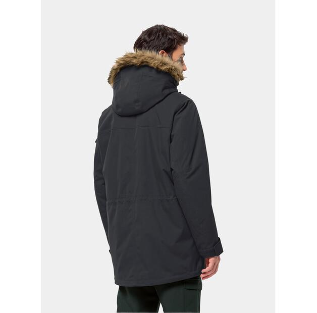 Winter Jacket Jack Wolfskin Glacier Canyon Parka 1107674, Black, Regular Fit