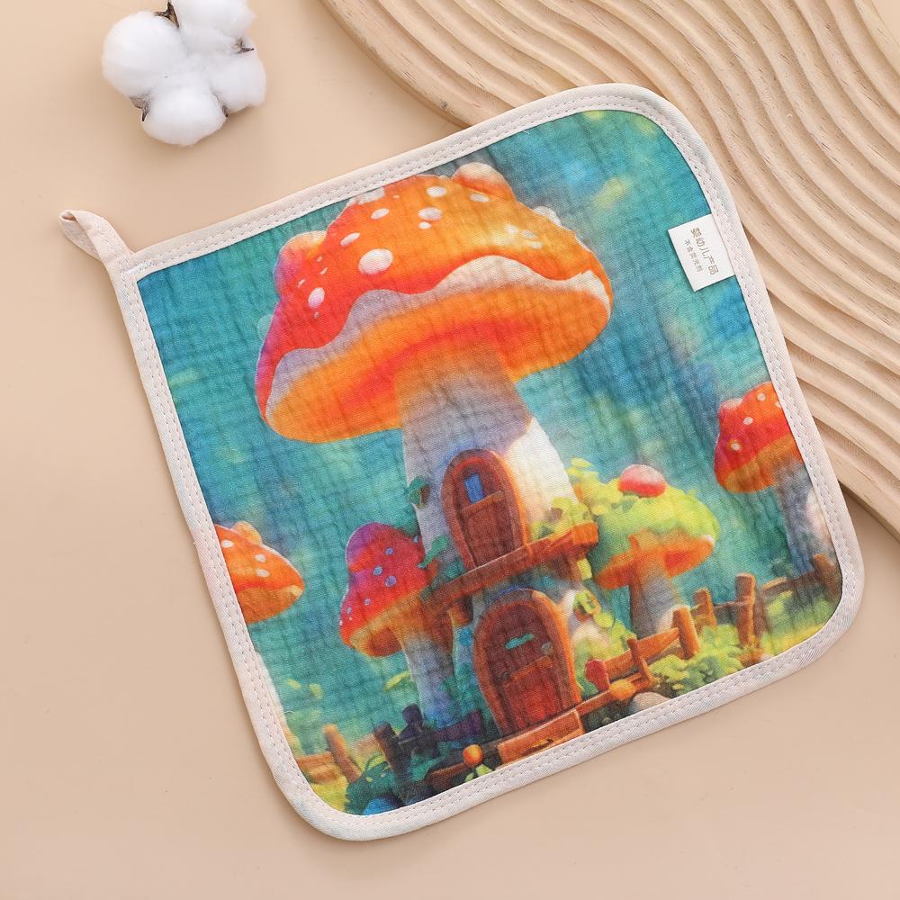 Cotton Baby Face Towel Newborn Baby Items 6 Layer Muslin Baby Bibs Handkerchief Soft Saliva Towel Feeding Burp Cloths
